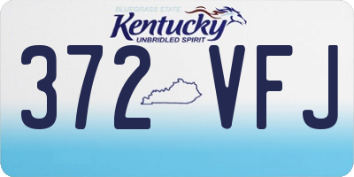 KY license plate 372VFJ