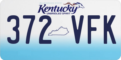 KY license plate 372VFK