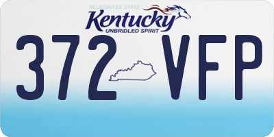 KY license plate 372VFP