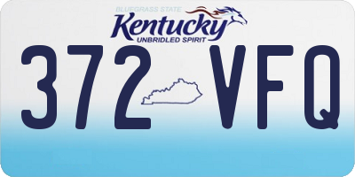 KY license plate 372VFQ