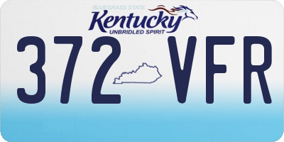 KY license plate 372VFR