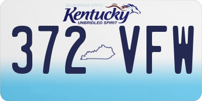KY license plate 372VFW