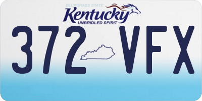 KY license plate 372VFX