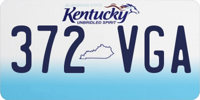 KY license plate 372VGA