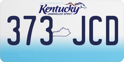 KY license plate 373JCD