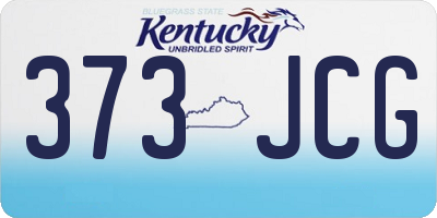 KY license plate 373JCG