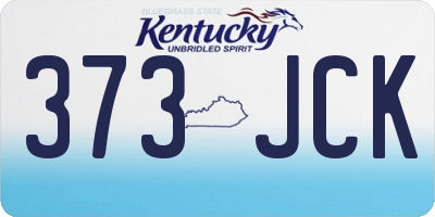 KY license plate 373JCK