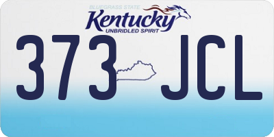 KY license plate 373JCL