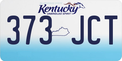 KY license plate 373JCT
