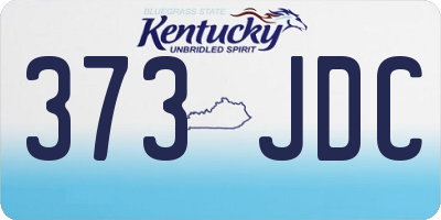 KY license plate 373JDC