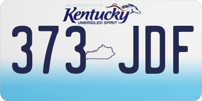 KY license plate 373JDF