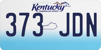 KY license plate 373JDN