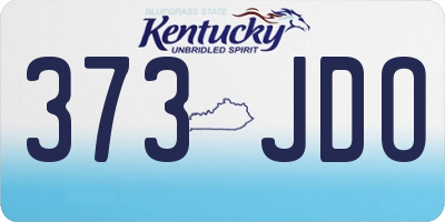 KY license plate 373JDO