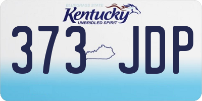 KY license plate 373JDP