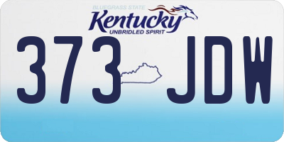 KY license plate 373JDW