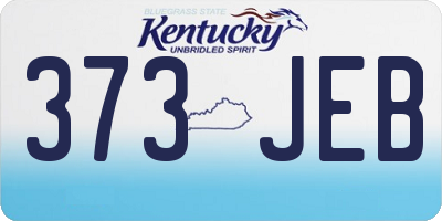 KY license plate 373JEB