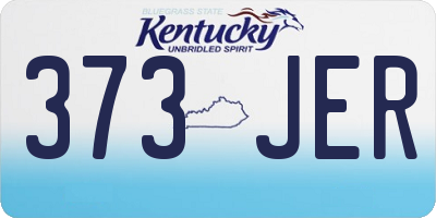 KY license plate 373JER