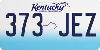 KY license plate 373JEZ