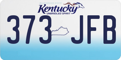KY license plate 373JFB