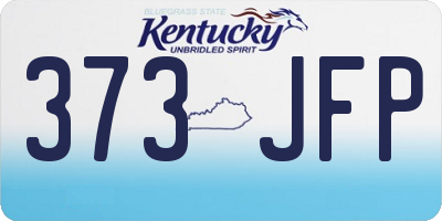 KY license plate 373JFP
