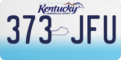KY license plate 373JFU