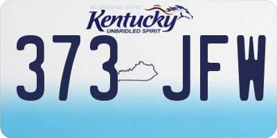 KY license plate 373JFW