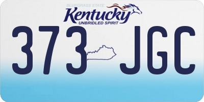 KY license plate 373JGC