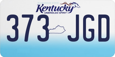 KY license plate 373JGD