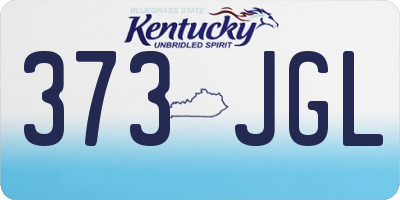 KY license plate 373JGL