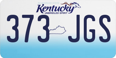 KY license plate 373JGS