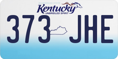 KY license plate 373JHE