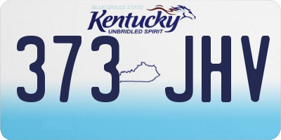 KY license plate 373JHV