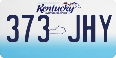KY license plate 373JHY