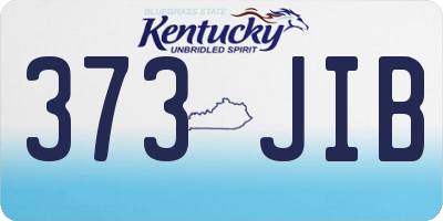 KY license plate 373JIB