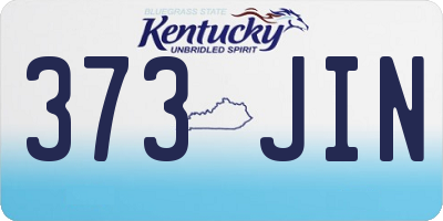 KY license plate 373JIN
