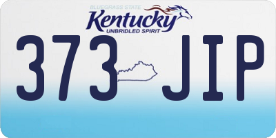KY license plate 373JIP