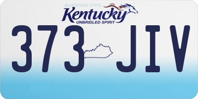KY license plate 373JIV