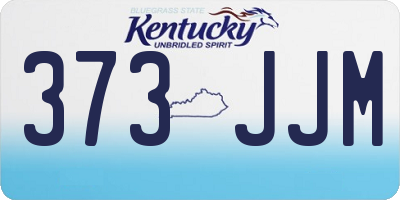 KY license plate 373JJM