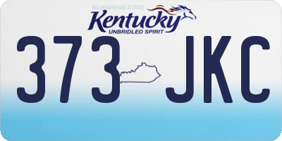 KY license plate 373JKC