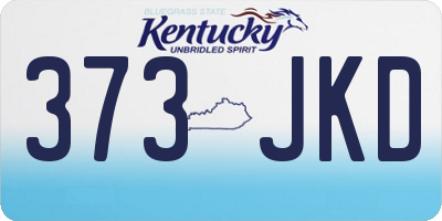 KY license plate 373JKD