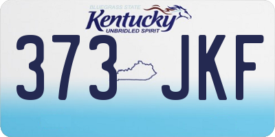KY license plate 373JKF