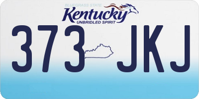 KY license plate 373JKJ
