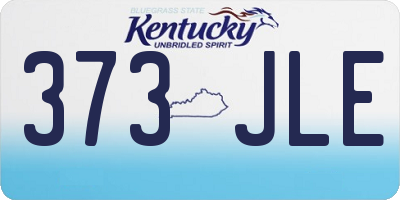 KY license plate 373JLE