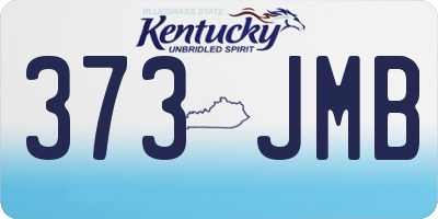 KY license plate 373JMB