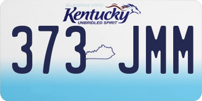 KY license plate 373JMM