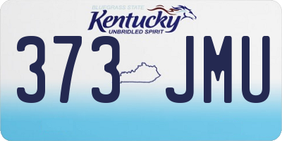 KY license plate 373JMU