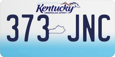 KY license plate 373JNC