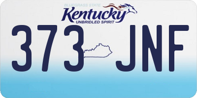 KY license plate 373JNF