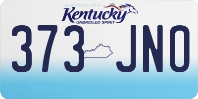 KY license plate 373JNO