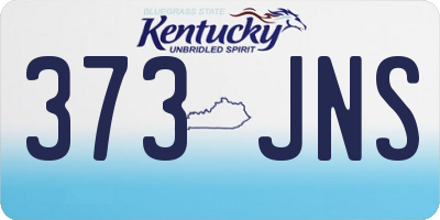 KY license plate 373JNS